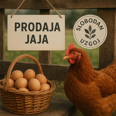 Svježa domaća jaja 40-45 grama
