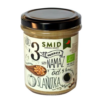 hummus s bučinim uljem