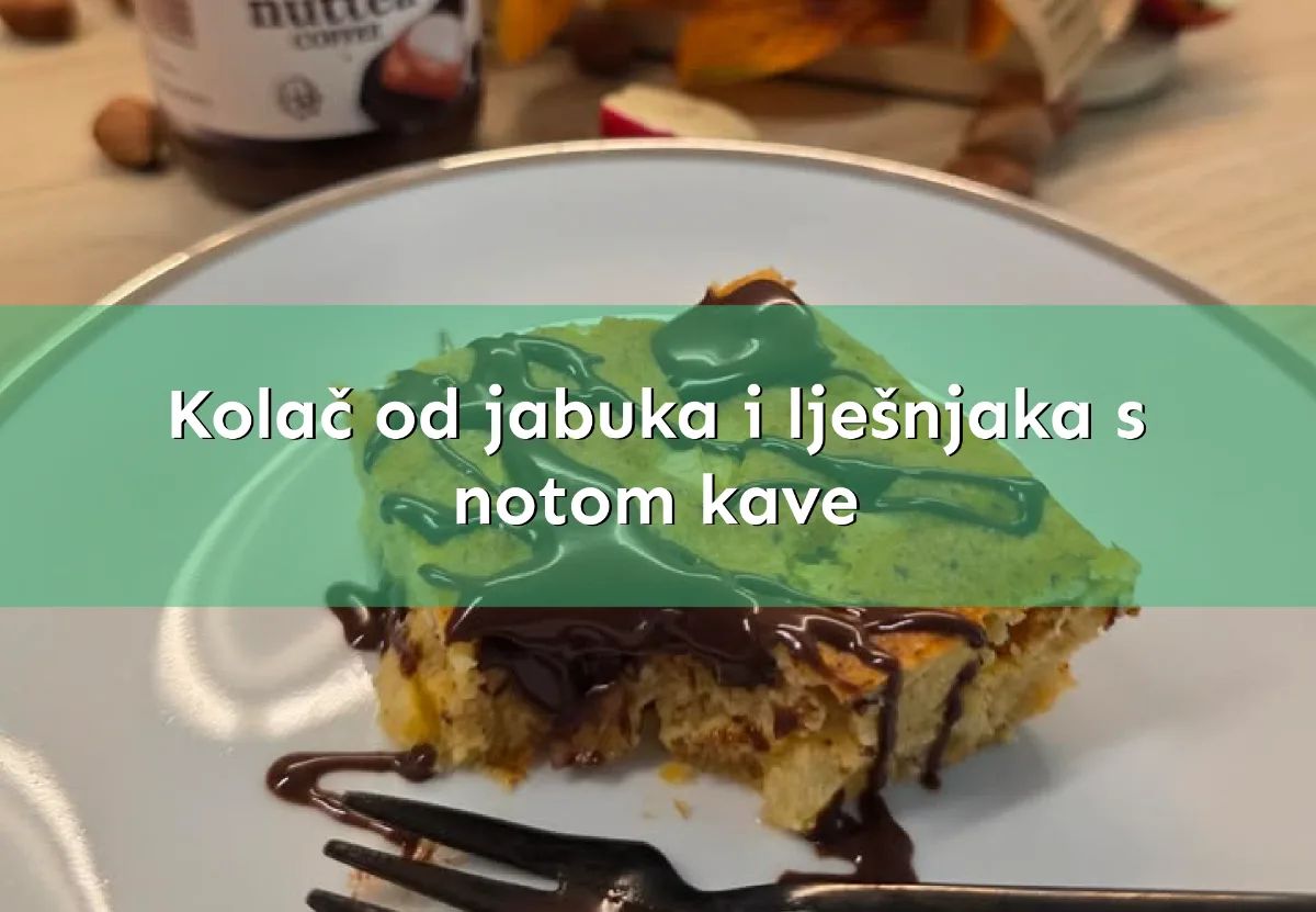 Kolač od jabuka i lješnjaka s notom kave