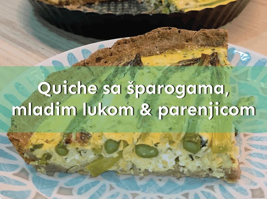 Quiche sa šparogama, mladim lukom & parenjicom